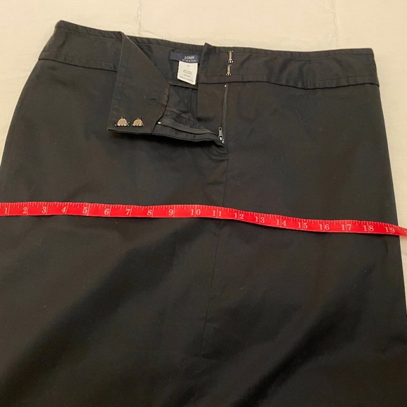 J.Crew Cotton Stretch Pencil Skirt Zip/Tab front Size 12 Great Condition! - Picture 6 of 7